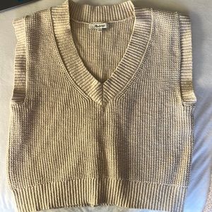 Madewell cream sweater vest